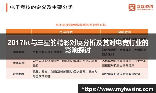 2017kt与三星的精彩对决分析及其对电竞行业的影响探讨