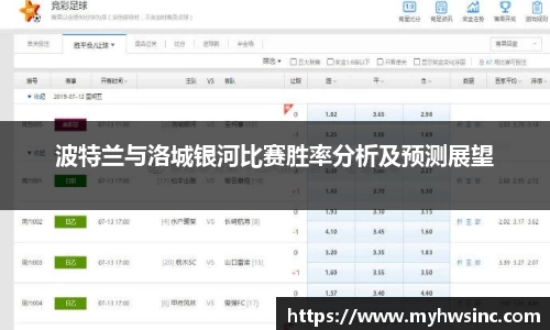 波特兰与洛城银河比赛胜率分析及预测展望