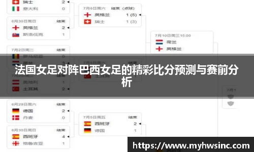 法国女足对阵巴西女足的精彩比分预测与赛前分析